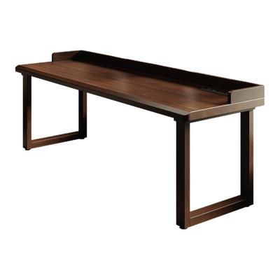 实木书桌2025新款加挡板电脑桌中古风长条桌子台式办公桌工作台