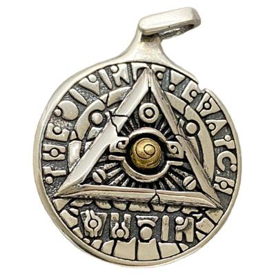 梅卡S925纯银荷鲁斯上帝之眼男士项链复古高级感朋克全知之眼吊坠