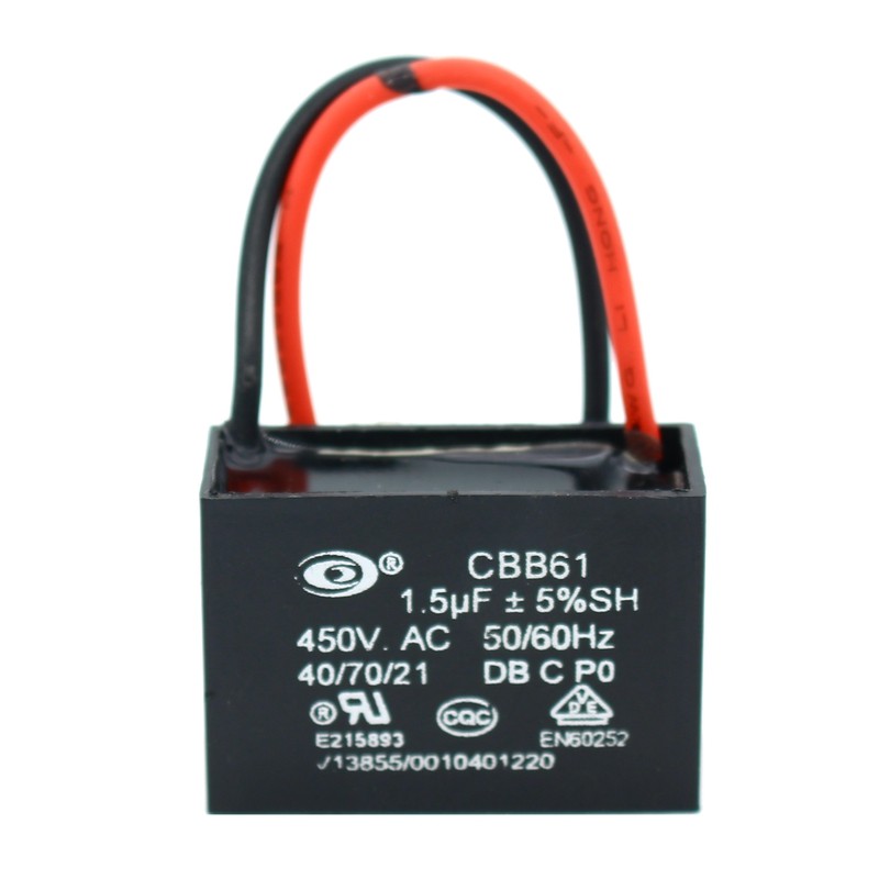 CBB61风扇启动电容1.2/1.5/1.8/2/2.5/4uf~50微法450V吊扇油烟机