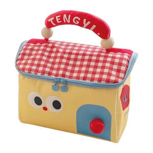 可爱小房子手提保温袋便当包大容量上班族学生带饭包高颜值饭盒袋