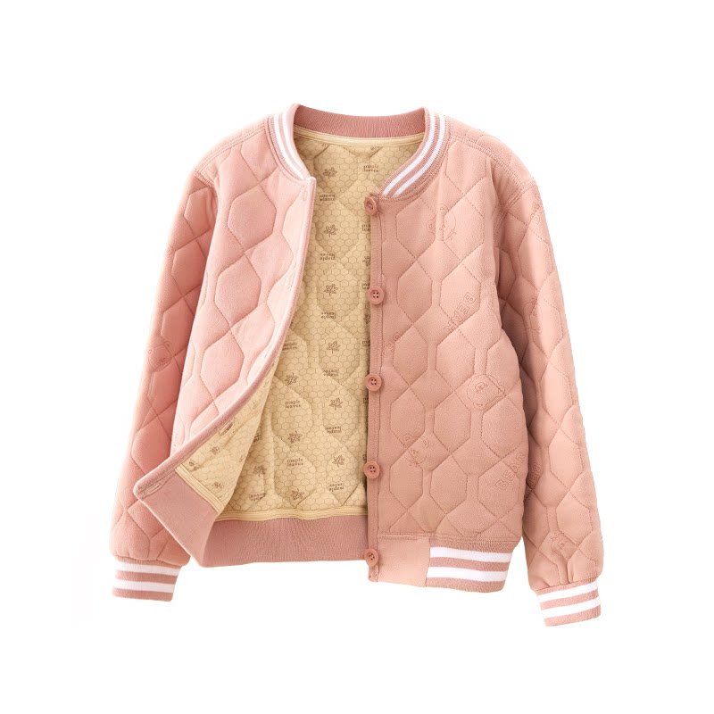 校服神器儿童秋冬季女童学生羊毛蚕丝内胆加厚保暖棉袄中大童棉衣