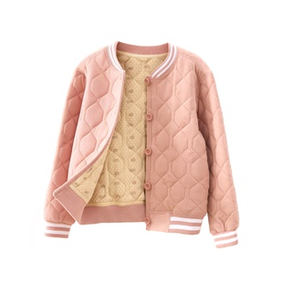 校服神器儿童秋冬季女童学生羊毛蚕丝内胆加厚保暖棉袄中大童棉衣