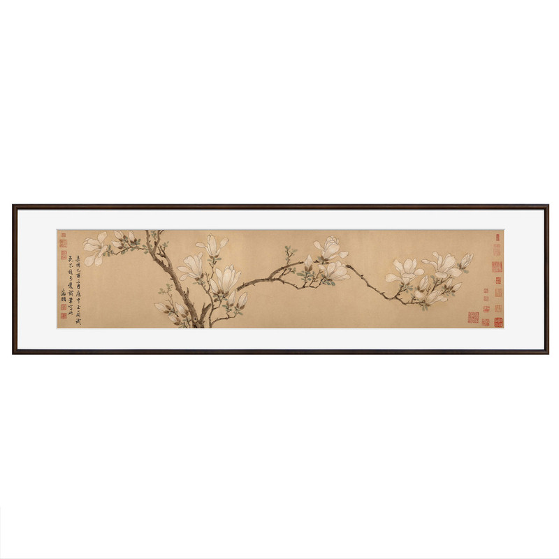 风色新中式花卉国画书房茶室挂画