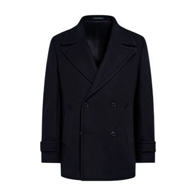 25秋冬新品SUITSUPPLY-藏青色羊毛毛呢大衣外套