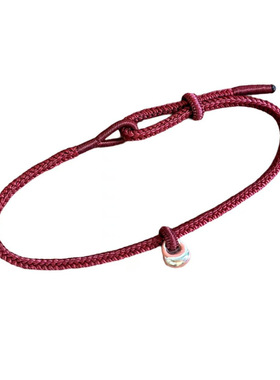 S925银坨坨红绳手链马年本命年