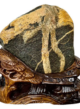 正宗泰山石天然原石摆件石敢当