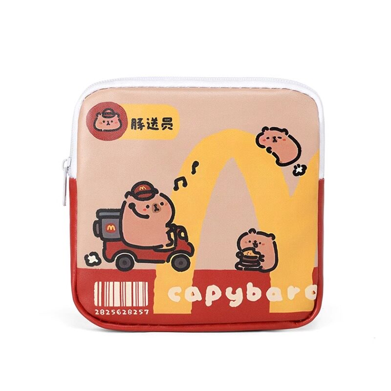 卡通卡皮巴拉姨妈巾收纳包便携式大容量学生可爱卫生棉月事小包女