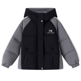 小象汉姆童装男童羽绒服冬季保暖儿童三防连帽面包服2026新款外套