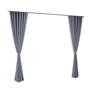 定制窗帘棉麻薄半遮光纯色简约大气卧室客厅隔断阳台透光书房新款