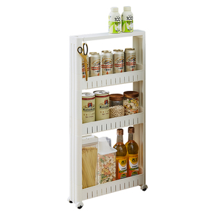 9cm超窄置物架卫生间浴室厨房缝隙夹缝冰箱旁收纳储物柜10带顶盖