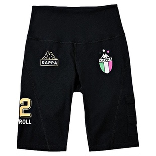 kappa卡帕女子系列骑行裤新款女紧身跑步训练短裤五分瑜伽裤