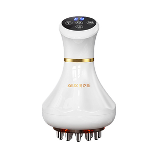 奥克斯电动经络刷按摩神瘦肚子器加热震动理疗揉腹刮痧仪精油穴位