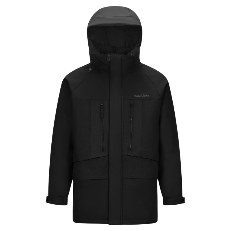 森马羽绒服男冬装80绒子中长款保暖连帽外套宽松拼接户外百搭上衣