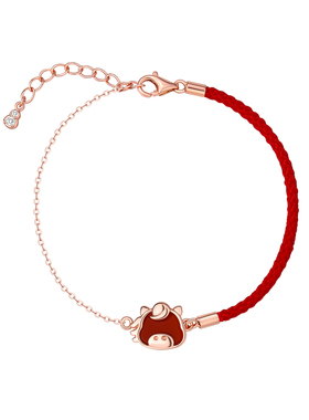 巷南999纯银红运萌马手链轻奢女