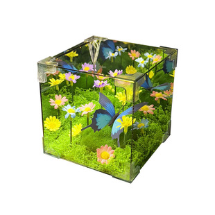 春日蝴蝶小夜灯diy手工礼物魔方材料包桌面摆件女生高颜值氛围灯