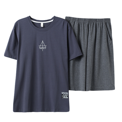 莫代尔男士夏季宽松休闲爸爸睡衣