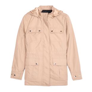 伦敦雾女装秋冬时尚休闲外套青年可脱卸帽四袋短款合身通勤夹克女