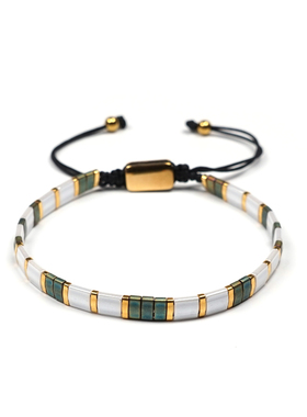 pohier宝喜儿MIYUKI复古铜绿手链