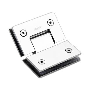 玻璃门合页304不锈钢90度浴室夹淋浴房合页哑黑门夹铰链180度折页