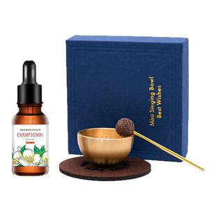 迷你颂钵精油spa香薰扩香摆件手工铜钵音疗静心冥想舒缓解压送礼
