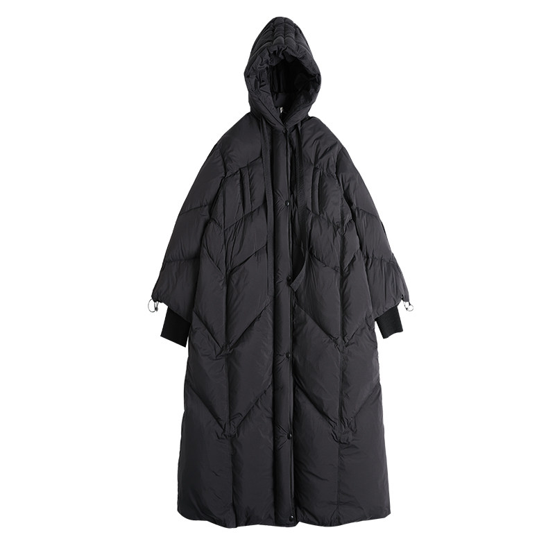 红色羽绒服女长款过膝加厚保暖冬季加厚保暖防寒超厚东北90白鸭绒