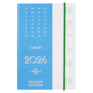 Inth A5路德公园2026计划日程本自填式经折本简约计划本目标管理功能内页笔记本文具记事本日记本子