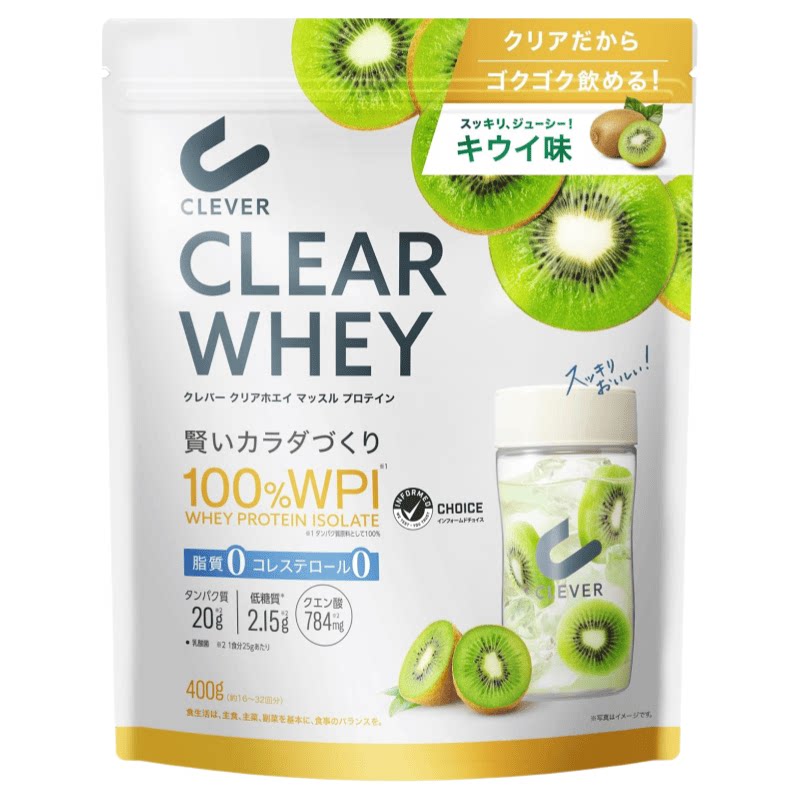 日本代购clever分离乳清蛋白粉400g/袋 乳酸菌运动健身营养补剂