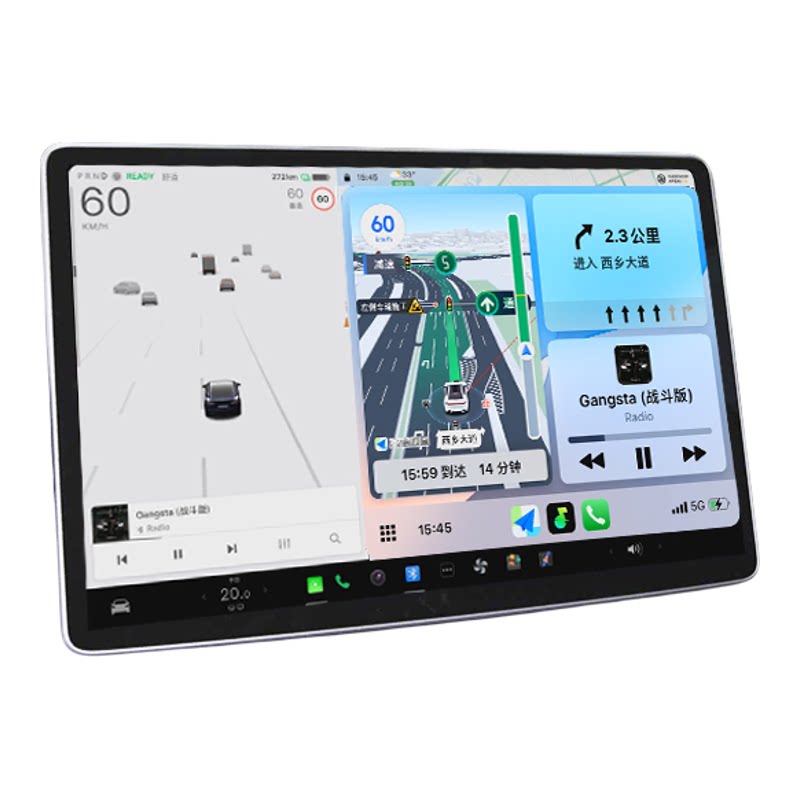 适用19-25款特斯拉焕新版Model3/Y/S/X苹果无线CarPlay/HiCar模块