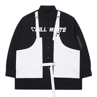 CHILLWHITE2022新款黑白假两件滑雪服衬衫男女款个性百搭户外潮牌