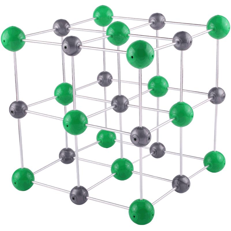 金属晶体结构模型初高中有机化学分子结构球棍比例拼接模型不锈钢教学演示大号教具化学元素周期表实物摆件