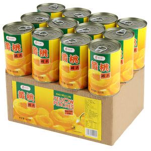 新鲜黄桃罐头正品整箱批发425克*12罐砀山特产水果罐头官方旗舰店
