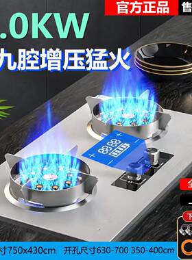 正品猛火定时煤气灶液化气天然气燃气灶家用灶嵌入台式灶炉头猛火