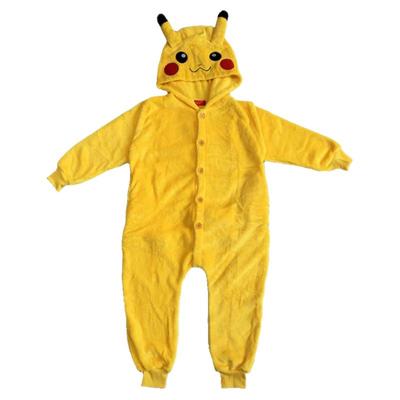 皮卡丘男女动物亲子装连体睡衣