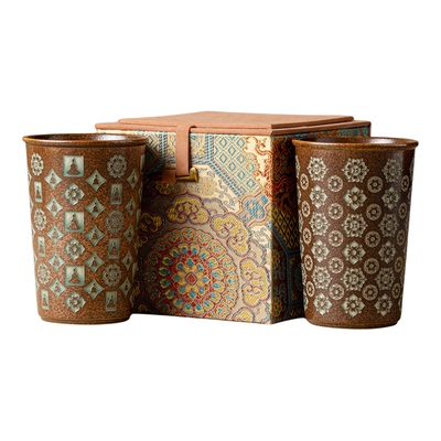 宝相花手工可乐杯大容量茶杯