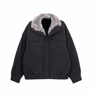 Hualun冬季座山雕毛领羽绒服男款痞帅风加厚保暖90白鸭绒男士外套