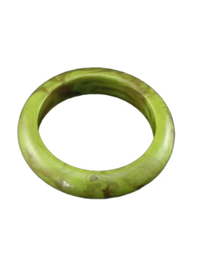 艳丽混沌花纹黄绿色树脂饰品手环