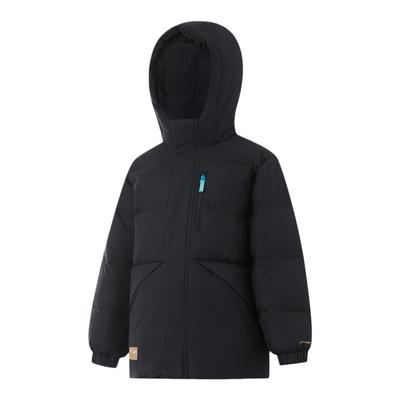 李宁正品男大童保暖连帽羽绒服