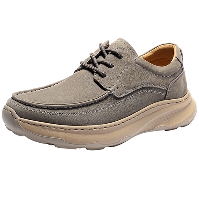 森达休闲皮鞋男2026春新商场同款户外厚底休闲鞋2BP01AM6