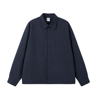 BENPANDA 泡泡纱长袖衬衫男休闲翻领通勤外套上衣2026春季新款