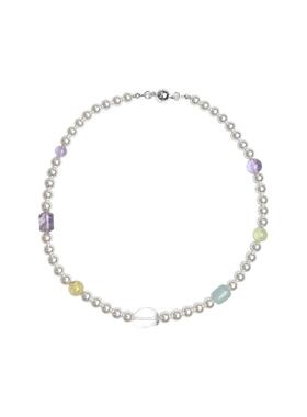 施家珍珠项链高级感轻奢小众原创设计风多巴胺串珠项链女叠戴气质