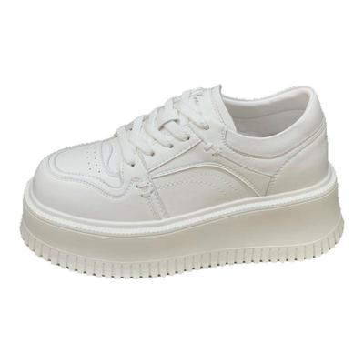 配裙子板鞋松糕饼干鞋6cm小白鞋