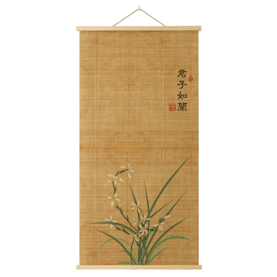 禅意竖版玄关茶室画中式