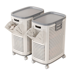 佳帮手脏衣篓家用高颜值大容量可分区落地洗衣篮卫生间衣服收纳筐