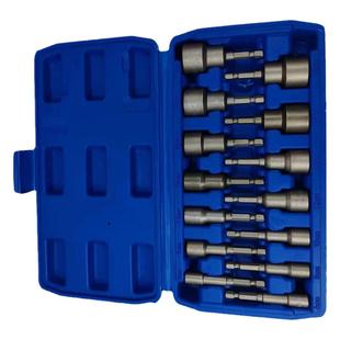 磁性六角柄钻尾丝套筒头6-8-1214-17-19强磁手电钻专用风批扳手披