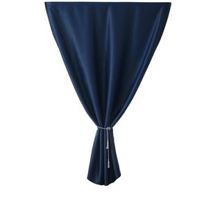 窗帘魔术贴自粘式遮光免打孔安装卧室飘窗半短帘小窗户出租房简易