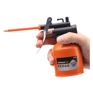 手动不锈钢高压机油壶压力壶加注壶喷壶加油桶壶长嘴塑料透明家用