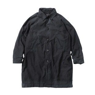 现货 MADNESS黑色大衣余文乐同款日产水洗做旧夹棉中长款夹克外套