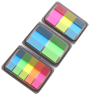 韩国文具可爱创意荧光便利贴分类索引贴透明指示贴便签纸N次贴