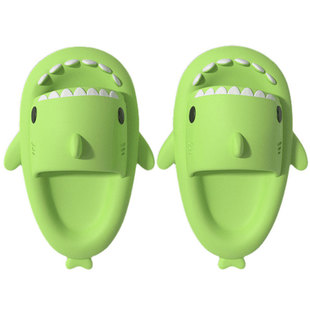踩屎感创意鲨鱼拖鞋夏可爱亲子款室内外穿搞怪情侣凉拖向往的生活