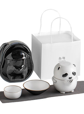 叁旬熊猫快客杯旅行茶具
